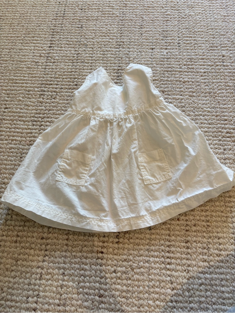 1 + in the Family White Cotton Baby Dress – 3M | Made in Spain